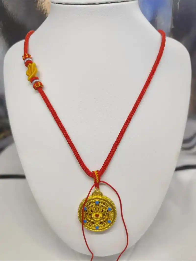 纯手工编织吊坠绳挂脖 红绳项链绳 翡翠黄金文玩配绳 可调#编