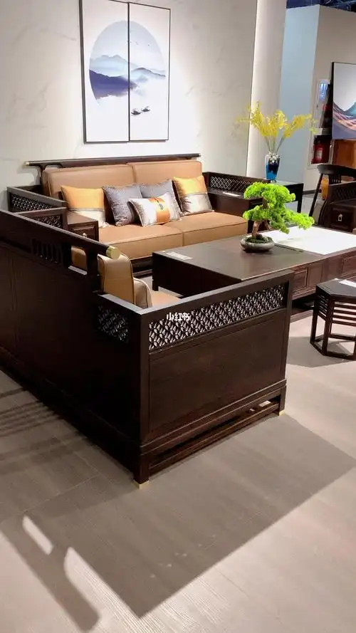 新中式黑檀木沙发