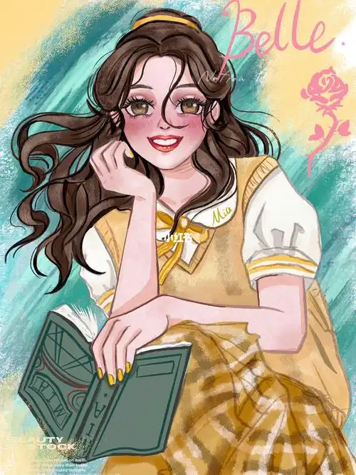 当迪士尼公主穿上jk美女与野兽