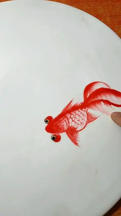 果酱画手膜金鱼,简单易学,谢谢