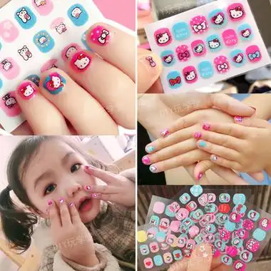 韩国公主女孩美甲贴花儿童宝宝卡通指甲贴小朋友安全环保指甲贴纸