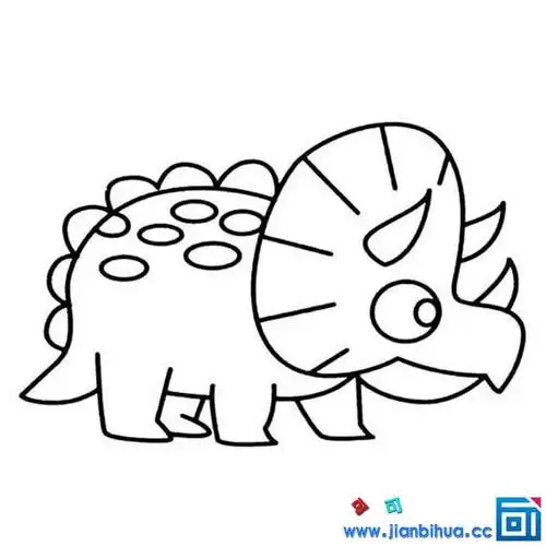 三角龙图片简笔画 三角龙图片简笔画幼儿