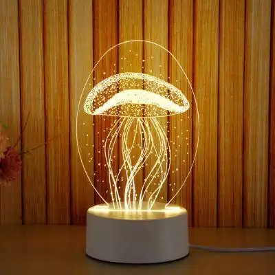 夜灯创意 情人_led小夜灯3d台灯创意生日礼物卧室床头灯客厅立体情人