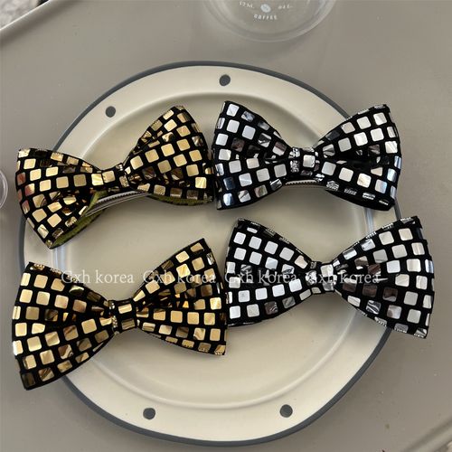 韩国进口闪亮少女心发饰亮晶晶立体蝴蝶结发夹小公主精致顶夹发卡