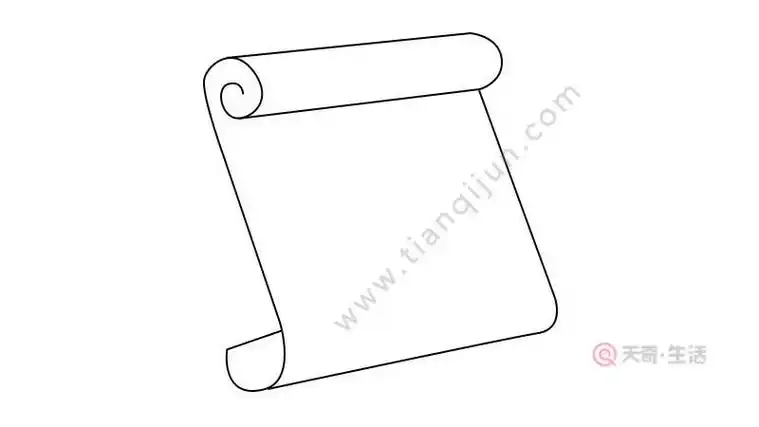 古代的书卷简笔画步骤