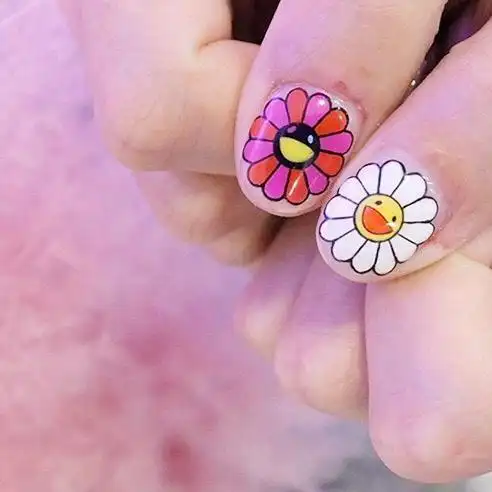 13款大拇指手绘:拯救短甲星人,让美甲可爱到底