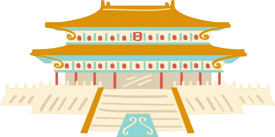 hand-drawn chinese landmark kaohsiung confucius temple 孔庙