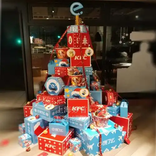 圣诞节礼盒堆头礼盒设计制作商场美陈布置品牌活动布置展会搭建