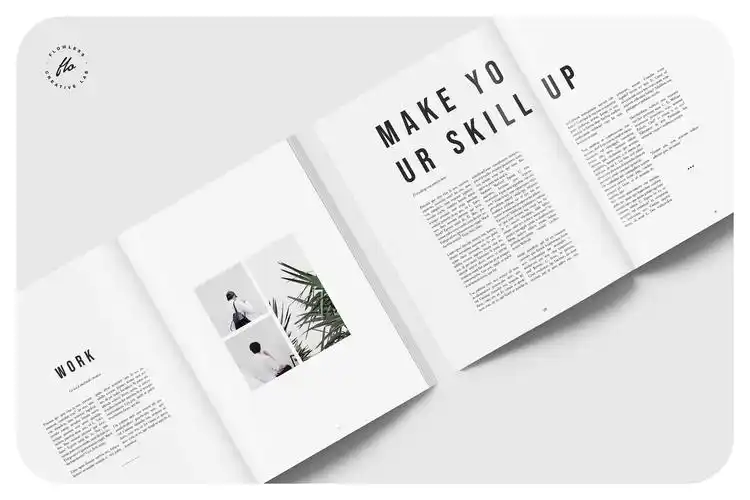 简约时尚的摄影画册杂志模版下载indd