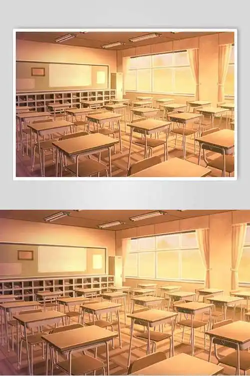 黄昏教室精美日本学校漫画背景图