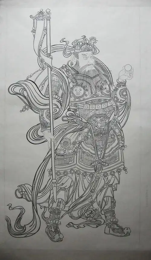 门神&nbsp;&nbsp;工笔线描