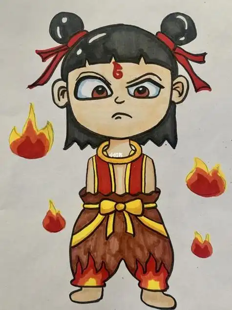 小哪吒的简笔画视频小妖怪