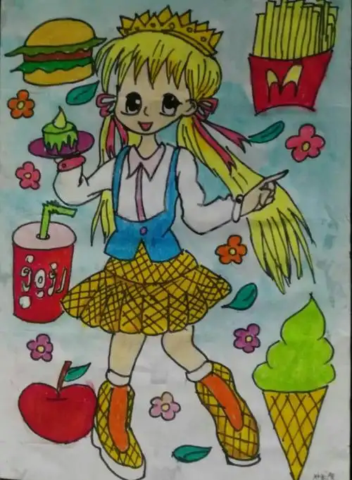 钟凯雯(8岁)儿童画创意习作