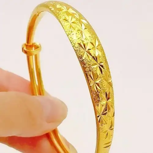 香港免税9999金手镯手镯女可调节妈妈长辈朋友其它首饰