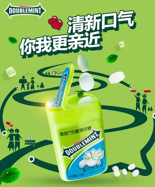 无糖薄荷糖口香糖口气清新12瓶装240粒接吻润喉糖果含片随身