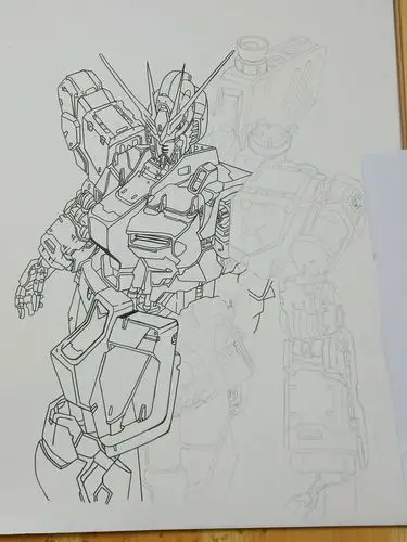 自己绘画的rx93牛高达