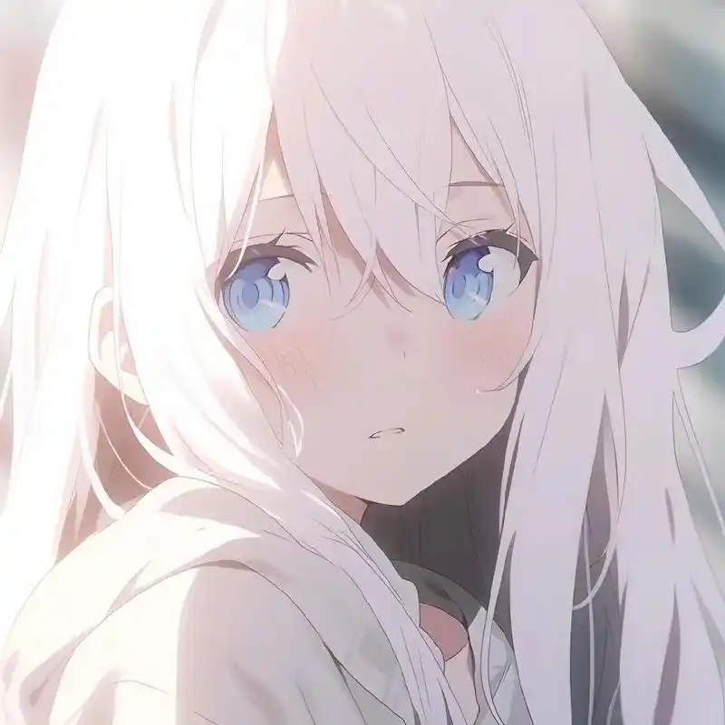 银发少女系列头像.多幸运能和你一起看星星#好看的动漫头像 # - 抖音