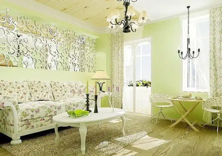 91-120平米清新田园风格三居室客厅白色茶几效果图 - 维客网装修效果