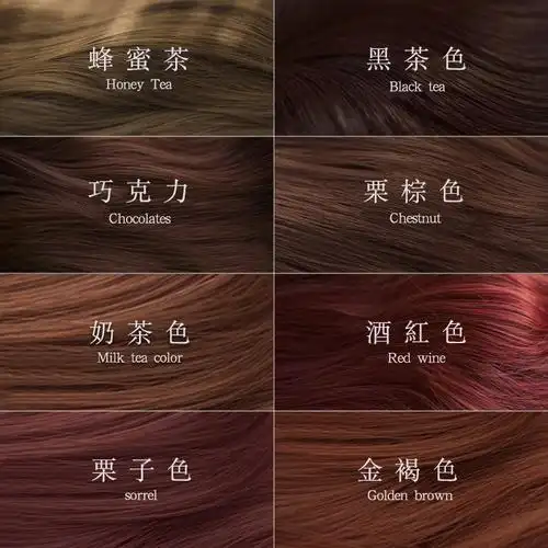 韩金靓正品染发剂植物焗油无刺激天然栗棕色酒红纯不伤发染头发膏