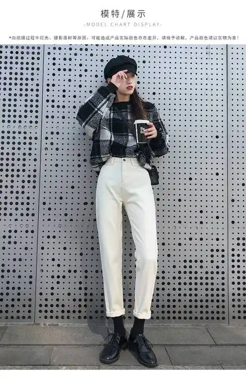 2021年新款春秋女士女生秋冬季休闲时尚提臀弹力裤子黑色厚绒九分l