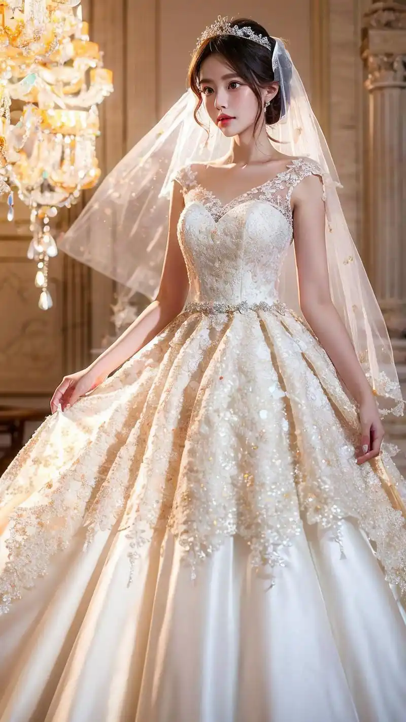 9669♀15绝美婚纱壁纸,打造浪漫手机背景95 每个女孩都有一个