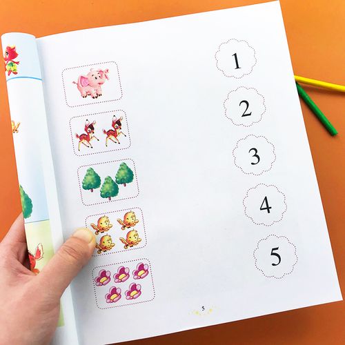 幼小衔接数学启蒙数字连线书幼儿园小班认数字学前班看图写数字5 10