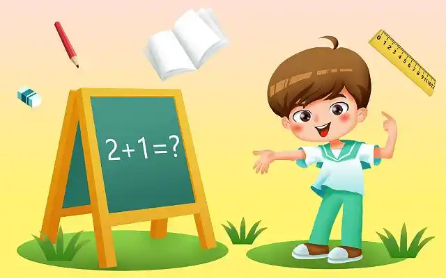 小朋友学习数学小黑板列等式开动脑筋jpg图片数学背景