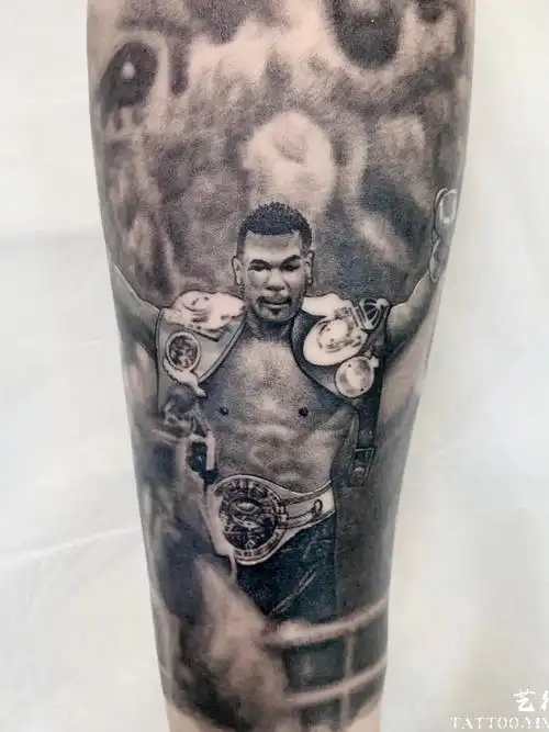 7815拳王 泰森丨微写实主义_纹身图案手稿图片_黄钧艺的纹身作品