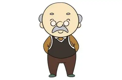 爷爷简笔画大图