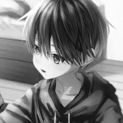 痞帅黑白动漫男头像图片