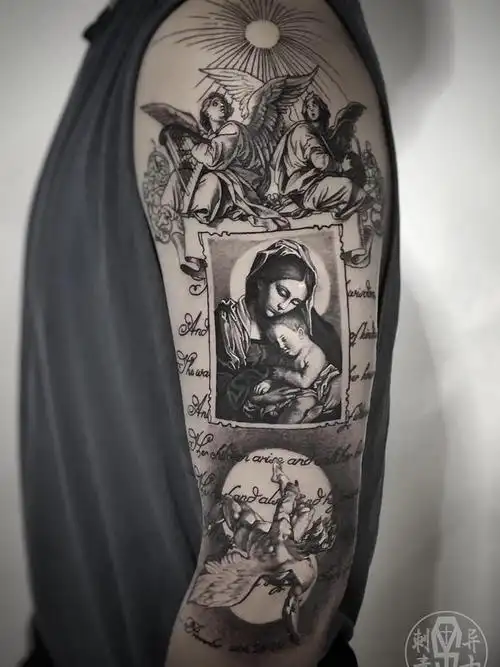 圣母_纹身图案手稿图片_winterd的纹身作品集