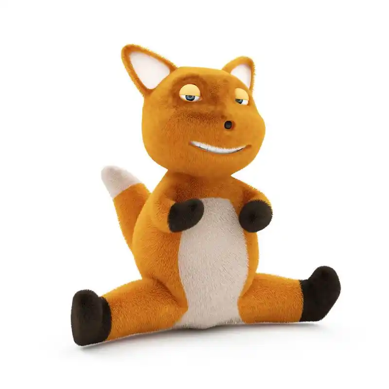 在分裂的滑稽狐狸,有趣的小狐狸,在白色背景分歧