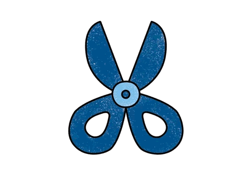 卡通剪刀简笔画