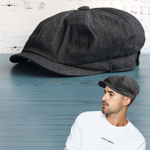 帽子男士纯棉戴纯棉帽反剃刀党前进休闲复古英伦帽子