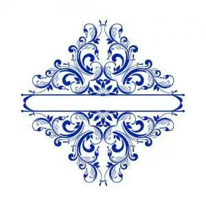 蓝色装饰花纹边框