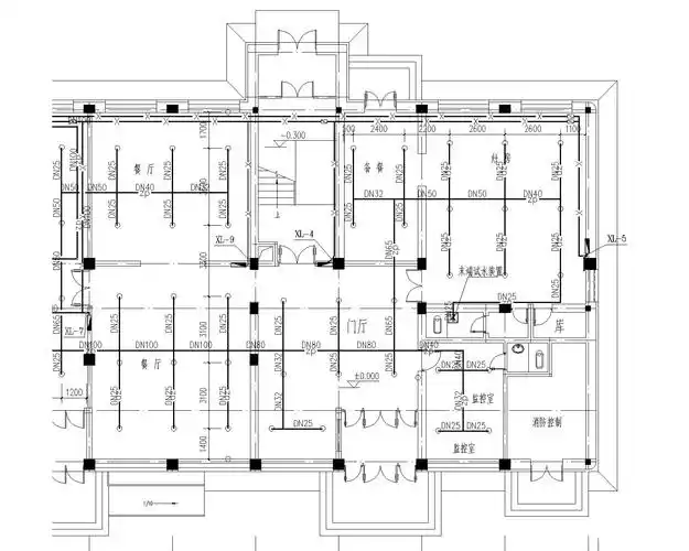 一层消防喷淋平面图