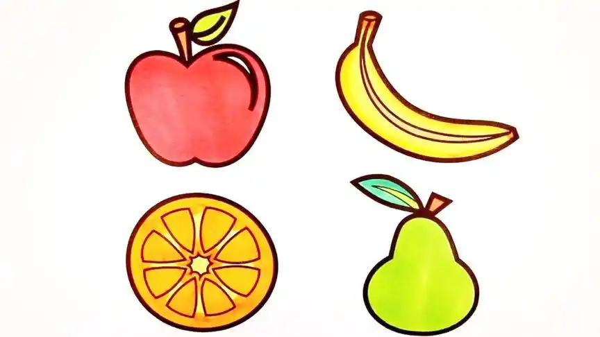 新鲜的水果简笔画儿歌
