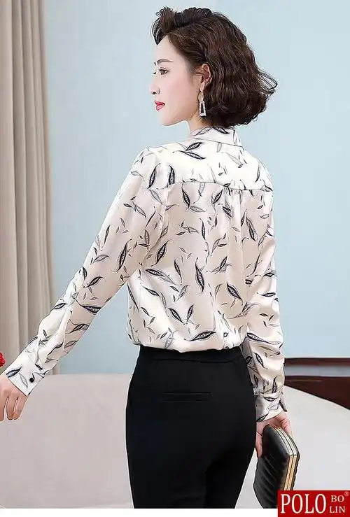 保罗柏琳国际轻奢侈品牌女装 杭州丝绸真丝长袖衬衫女桑蚕丝上衣修身