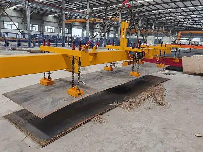 起重电永磁铁钢板专用吊具成功验收