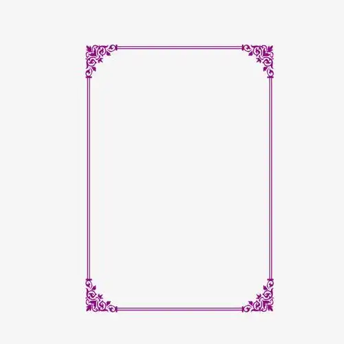 矢量紫色矩形线条印花竖边框素材免费下载_觅元素