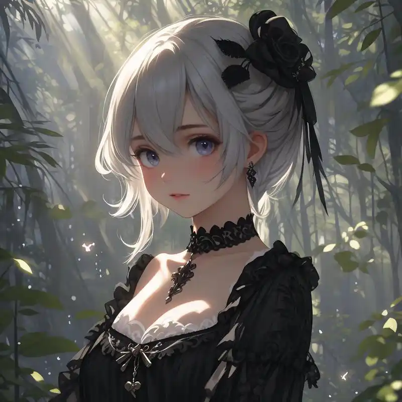 94哥特魅影:高冷黑暗系女性头像92 深邃的眼神,透露着不可言说的