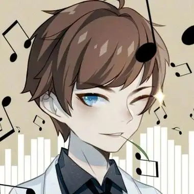 高清带音乐符号的帅气动漫男生头像图片