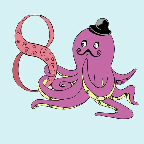 卡通 章鱼大图插画图片_卡通 章鱼大图插图_插画图片素材库-veer图库