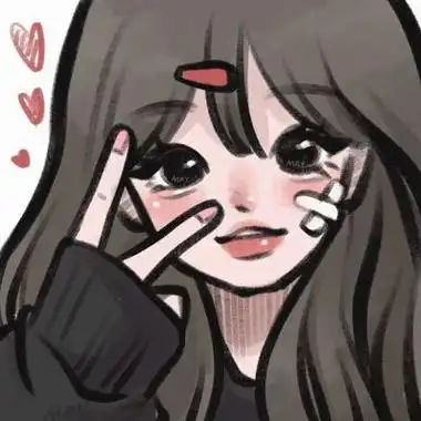 女生动漫头像高冷可爱手绘开心比苦恼多的女孩子