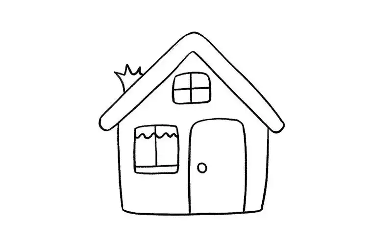 小房屋简笔画,小房子简笔画,房子图片