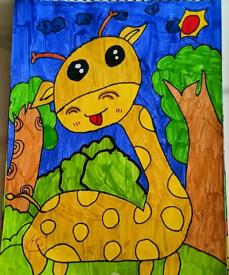 一年级画画作品马克笔画