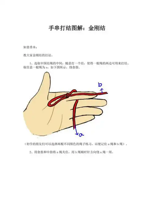 手串打结图解金刚结