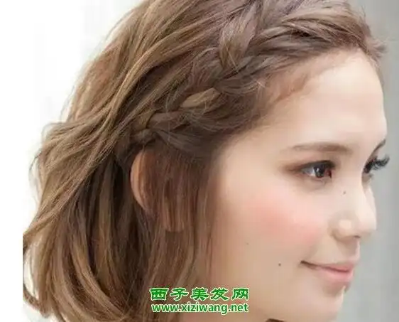 2019年中短发伴娘编发图片 适合短发女生的伴娘编发造型_新娘发型