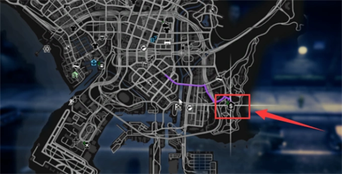 进入游戏,红色箭头所指处就是废车场的位置步骤/方法软件版本:gta5