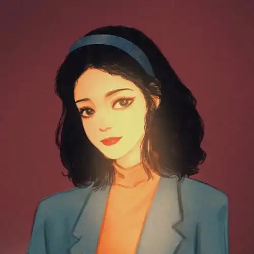 手绘女生头像成熟稳重《港风》